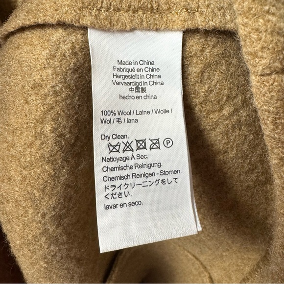 J. Crew Daphne Italian Boiled Wool Topcoat Coat Buttons Tan Brown 6 - Picture 10 of 14